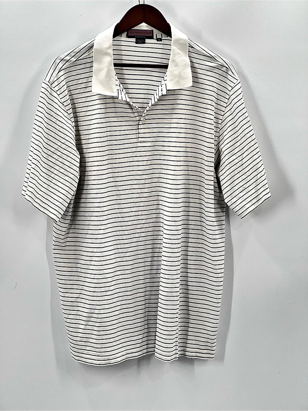 481 Vineyard Vines Men's Striped Cotton Polo XL